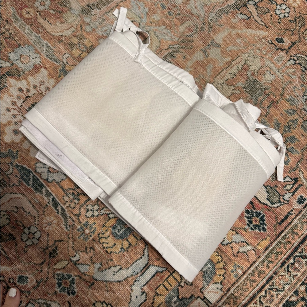 White Mesh Crib Liner
